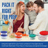Replacement Lids for Pyrex Containers (1) 1-Cup (2) 2-Cup (2) 4-Cup (1) 7-Cup (2) 3-Cup (1) 6-Cup Round Rectangle (Red)...