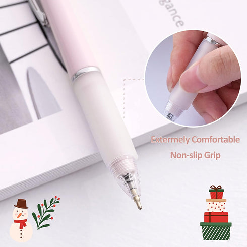 Ball Point Pen Black Ink Ballpoint Pens with Super Soft Grip Medium Point 1.0mm Office Pens (12 pack)...