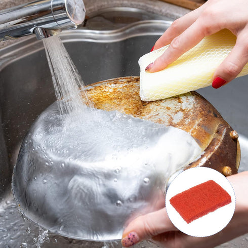Scouring Pad (15 x 10cm/6"x 4") 5pcs, Kitchen Dishwashing Sponge, Non-Scratch Cleaning Sponges Scrub Sponges - for Pots, Pans, Dishes, Utensils, R...