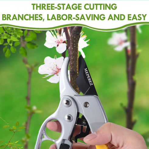 premium garden clippers, work 3 times easier, arthritis weak hand snips...