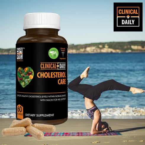 Clinical Daily Cholesterol Care Supplement. Vegan Cholesterol and Triglyceride Supplements. Plant Sterols Supplements Cholesterol Support with Gug...