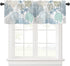 Blue Farmhouse Short Window Curtain Valances, Summer Beach Coral Starfish Valances for Windows, Ocean Nautical Coastal Rod Pocket Window Treatment...