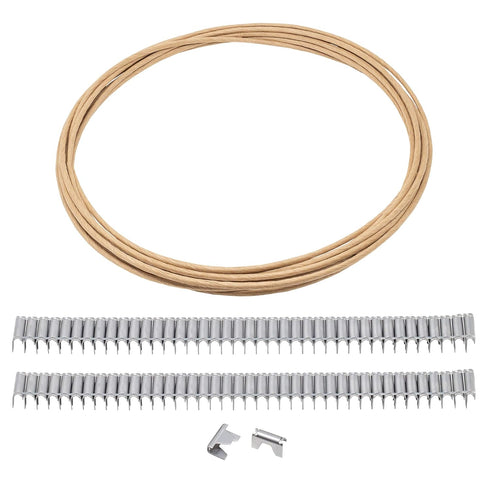 House2Home Upholstery Stay Wire for Sofa Furniture Springs, 40ft with 80 Clips, 16 Gauge Paper Wrapped Wire, Includes Instructions...