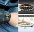 12Pcs Natural Stone Beaded Bracelets for Women Men Semi-Precious Gemstones Bracelets Crystal Beaded Bracelet Unisex Adjustable Stretch Bracelets 8...