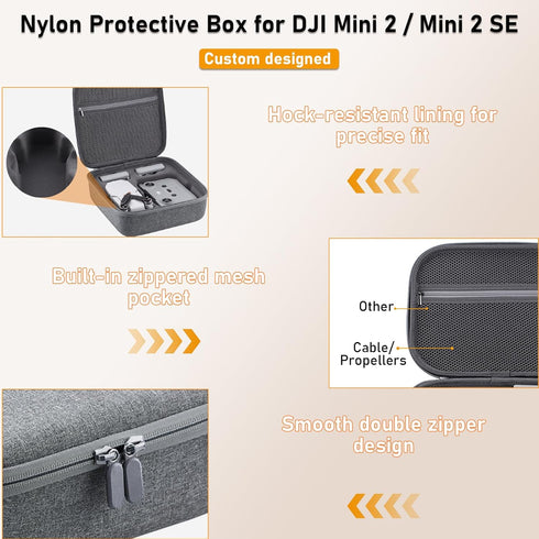 O'woda Carrying Case for DJI Mini 2 / Mini 2 SE/Mini 4K, Hard Shell Storage Bag Protable Travel Box Compatible with DJI Mini 2/ Mini 2 SE/Mini 4K ...