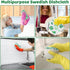6 Pack Swedish Dishcloths for Kitchen, Absorbent Dish Cloths Swedish Dish Towels with Adhesive Clips, Reusable Paper Towels No Odor for Cleaning H...