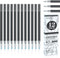 Vanstek 12 Black Erasable Gel Pen Refills, Gel Ink Refills Compatible with FriXion & Friction Erasable Pens, Fine Point 0.7 mm, Perfect for Writin...