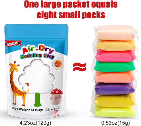 ifergoo Modeling Clay, 24/36 Colors Air Dry Clay Best Gift for Kids, Super Light Magic Clay with Sculpting Tools and Project, No-Sticky and Non-To...