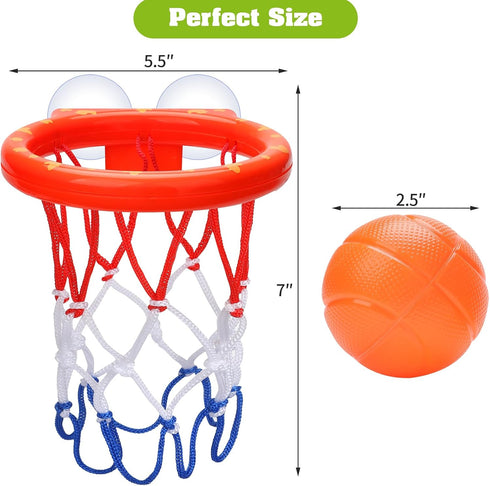 Bath Toys - Bathtub Basketball Hoop for Kids Toddlers - Bath Toys Shower Toys for Kids Ages 4-8,Suction Cup Basketball Hoop & 3 No Hole Balls Set ...