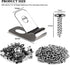 100 Pcs Fence Wire Clamps Stainless Steel Fencing Mounting Clips with 100 Pcs Stainless Steel Screws for 12-16 Gauge Welded Wire to Wood, Metal or...
