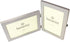 Brushed Aluminium Satin Silver Colour Twin 2 Picture Double Folding Photo Frame Gift - Takes 2 Standard 6 x 4 inch photographs (1 Landscape and 1 ...