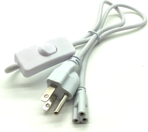 T5 T8 LED Wire Connector Power Cord LED Tube Power Extension Cord with on/Off Plug for LED T5 T8 Light Tube Integrated LED Light Fixture Extension...