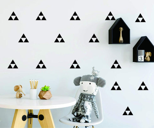 120 Pcs/Set Triangle Wall Pattern Decal Vinyl Stickers for Kids Boy Girl Baby Bedroom Playroom Art Decorations Removable Decor Home House Design Y...