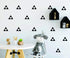 120 Pcs/Set Triangle Wall Pattern Decal Vinyl Stickers for Kids Boy Girl Baby Bedroom Playroom Art Decorations Removable Decor Home House Design Y...