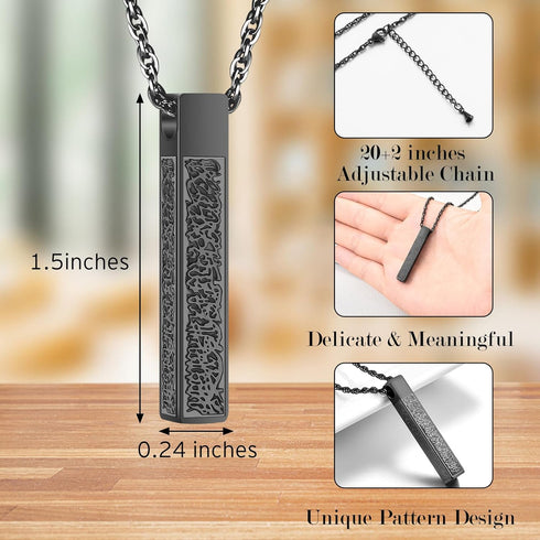 abooxiu Urn Necklaces for Ashes Cremation Necklace Memorial Cremation Jewelry for Ashes Stainless Steel Pendant Jewelry Ashes Holder Necklace for ...