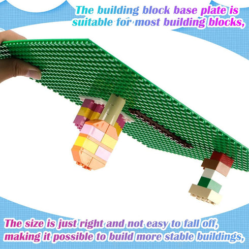10x5 inch Classic Baseplates, Building Bricks Plates Compatible for Major Brands, Ideal for Kids 6+ & STEM Activities, Inspiring Creativity & Lear...