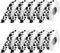 10 Yards x 10 Rolls Cow Print Ribbons – 10PCS Cow Print Ribbons 10 Yards Each Curling Ribbon Cow Ribbon for Children's Party Western Cowboy Theme ...