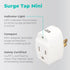 KMC Surge Tap Mini 5-Pack, 1-Outlet Grounded Surge Protector Adapter, 640 Joules, Power Plug Adapter...