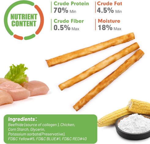 MON2SUN Dog Treats, 5 Inch Chicken Wrapped Collagen Sticks, Teeth Cleaning Collagen Dog Chews for Small Dogs, Healthy Dog Snacks, 10.58oz (40 Coun...