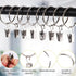 36 Pack Heavy Duty Nickel Plated Metal Curtain Rings with Clips Hooks Open Rings for Curtains and Robs,Easy to Open and Close(Silver)...
