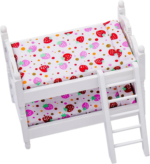 Miniature Dollhouse Accessories Miniatures Stuff Realistic Mini Furniture Bunk Bed DIY Decor Ornament for Miniature Dollhouse Kitchen Party Kit...