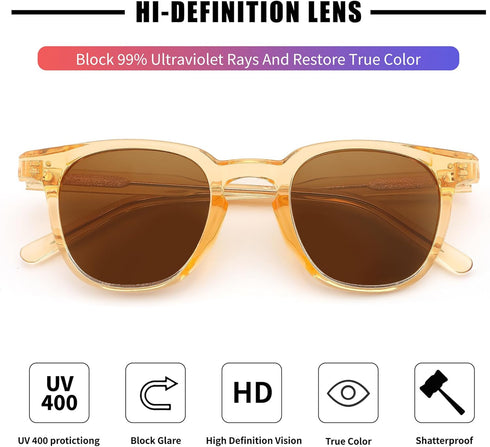 FEISEDY Classic Polarized Sunglasses Retro Round Sunglasses for Women Men Trendy Shades B0002...