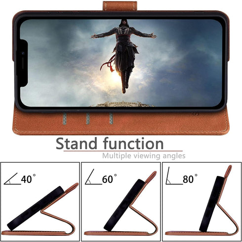 SUANPOT for iPhone 11 6.1 inch (Non 11 Pro 5.8") Leather Wallet case with RFID Blocking Credit Card Holder, Flip Book Phone case Shockproof Cover ...