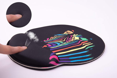 Mouse Pad with Wrist Support,Ergonomic Mouse Pad Durable & Comfortable Large Non-Slip Zebra Pattern Wrist Rest for Gaming,Computer,Laptop,Home Off...