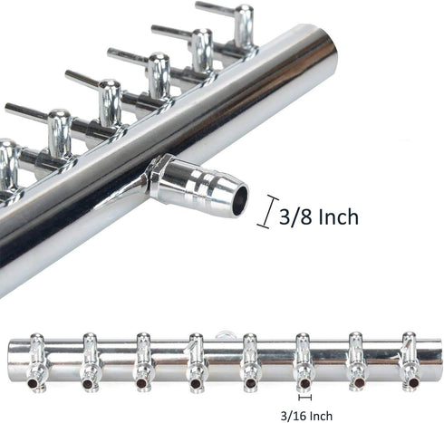 Stainless Steel Aquarium Fish Tank 8 Ways Air Flow Splitter Lever Control Valve...