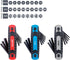 25-Piece Complete Folding Hex Key Wrench Set, Metric 1.5mm - 8mm, SAE 5/64” - 1/4”, Star T9 - T40 | Cr-V Steel, Precise and Chamfered Tips | 3 Pac...