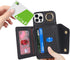for iPhone 12/12 Pro Case with Card Holder and Strap - Zipper Pocket,Crossbody Lanyard Strap,Credit Card Holder,Stand Ring,Cute Phone Wallet Case ...