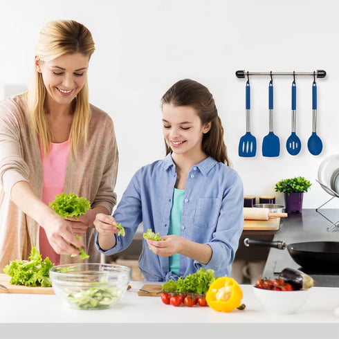 Kitchen Utensils Set of 4 Pack,Silicone Cooking Utensils Set for Nonstick Cookware,Perfect for Baking and Mixing,Spatula Set BPA Free,Dishwasher S...
