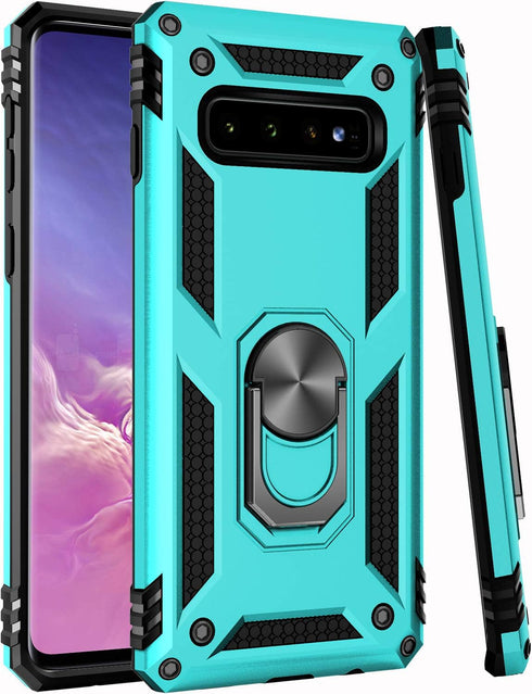 LUMARKE for Galaxy S10+ Plus Case,Pass 16ft. Drop Tested with Magnetic Ring Kickstand Compatible with Car Mount Holder Military Grade Protective P...