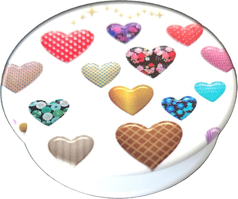 Pattern Heart Phone Grip Holder & Phone Stand for Phones and Tablets...