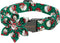 ARING PET Christmas Dog Collar-Green Santa Claus Dog Collar with Flower, Adjustable Cotton Christmas Pet Collars Girl Puppy Collars...