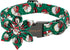ARING PET Christmas Dog Collar-Green Santa Claus Dog Collar with Flower, Adjustable Cotton Christmas Pet Collars Girl Puppy Collars...