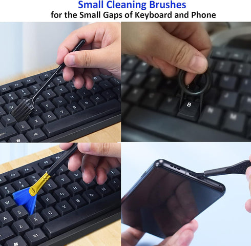 Keyboard Cleaning Brushes 12 in 1 Anti-Static Cleaning Brush Set for Computer Laptop Keyboard Electronic Devices Cleaning Brush Kit Track Small Na...