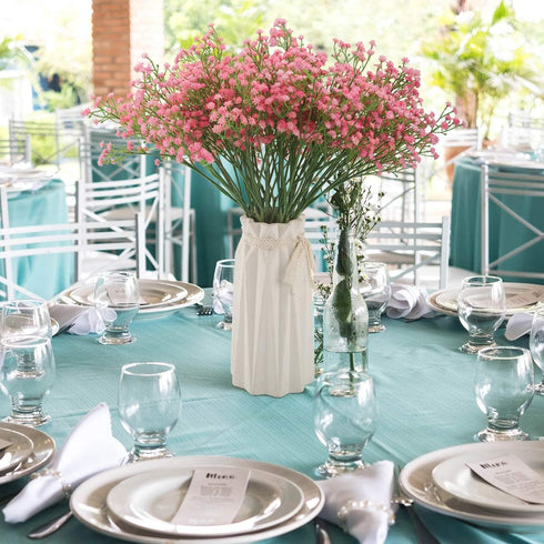 BOMAROLAN Artificial Baby Breath Flowers Fake Gypsophila Bouquets 12 Pcs Plastic Fake Real Touch Flowers for Wedding Decor DIY Home Party?Pink?...
