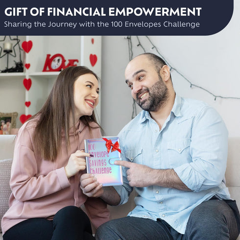 100 Envelopes Money Saving Challenge - $5050 Saving Challenge Kit, 100 Day Envelope Savings Challenge Book with Envelopes, Money Saving Book (Blac...