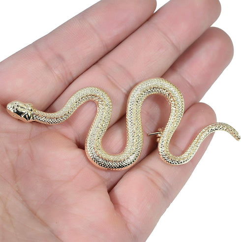 Vintage Green Crystal Eye Cobra Snake Animal Large Safety Pins Brooch for Women Bag Cardigan Hat Scarf Pins...