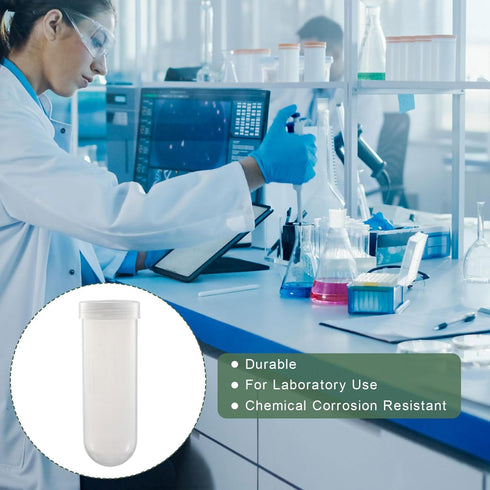 YOKIVE 10 Pcs Plastic Centrifuge Tube, Laboratory Tube with Round Bottom and Screw Cap | Identify Fill Level, Great for Molecular Biology (100ml)...