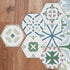 10 Pcs Hexagon Non-Slip Floor Sticker for Home Decor, Peel and Stick Self-Adhesive Wall Sticker for Living Room Kitchen Bathroom, 7.9x9.1inch, 052...