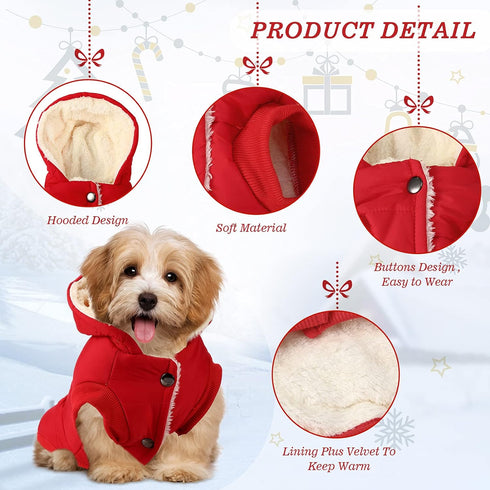 3 Pcs Pet Dog Sweater Jacket Knitwear Hoodie Clothes Pocket Puppy Coat Clothing Pup Christmas Shirt Costume Sweatshirt Fleece Lining Warm Winter S...