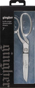 Gingher Dressmaker's Fabric Scissors with Protective Sheath - 7" Stainless Steel Shears - Sharp Knife Edge Fabric Scissors - Silver...