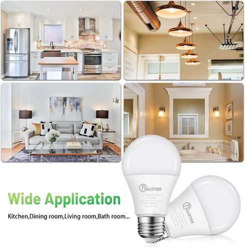 A19 LED Light Bulbs 100W Equivalent, 1500 Lumens Daylight White 5000K, E26 Standard Base A19 Lightbulbs, Non-Dimmable 15W High Bright LED Bulb, ET...