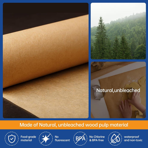 Parchment Paper Sheets for Baking 9-13 IN Precut Non-Stick Parchment Paper Unbleached Baking Sheet Paper for Air Fryer,Baking,Sandwich,Grilling,St...