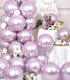 AULE Metallic Light Purple Latex Balloons 50 Pcs 12 inch Chrome Lavender Balloons Lilac Helium Balloons Happy Birthday Graduation Gender Reveal Pa...