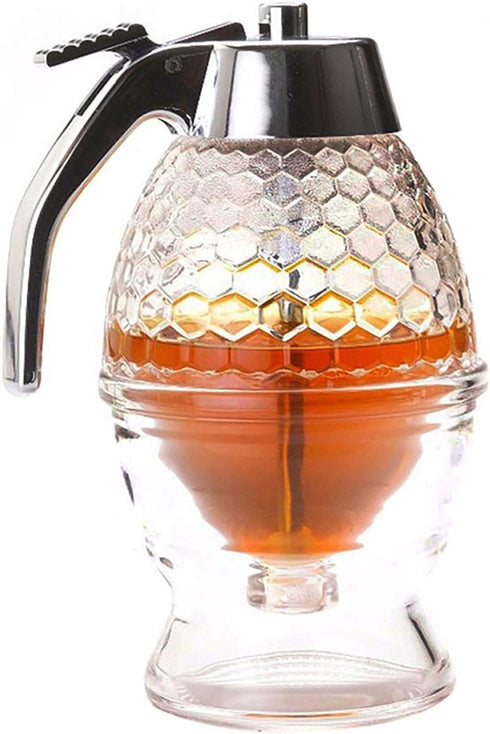 Daycount® Honey Pot Crystal Syrup Plastic Honey Dispenser 6.8oz / 200ml Jar Container Durable...