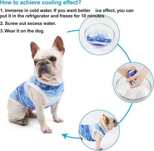 Dog Cooling Vest,Dog Cooling Jacket, Dog Cooling Coat, Pet Cooling Vest, Cool Jackets for Dogs, Lightweight Sun-Proof Pet Vest with Magic Tape for...