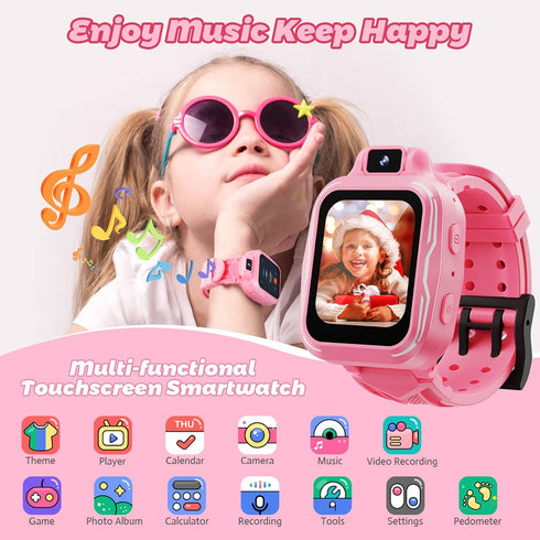Kids Digital Watch Girls, Best Christmas Birthday Gifts for Age 3 4 5 6 7 8 9 Years Children,Touchscreen Toddler Sport Smart Watch with Camera FM ...